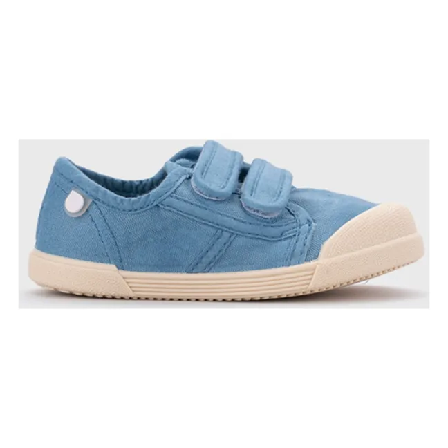 Sneakers Lona Double Scratch | Blu acqua
