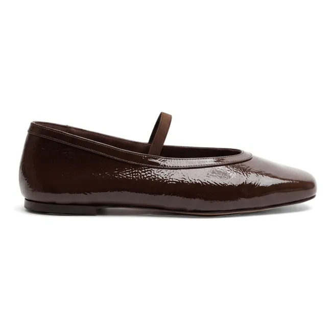 Ballerinas n°136 Patent leather | Chocolate