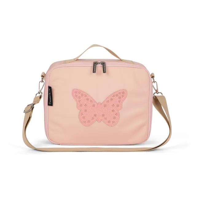 Buterfly Insulated Lunch Bag | Powder pink