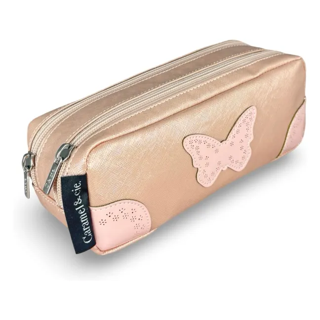 Estuche Oxford doble | Rosa empolvado
