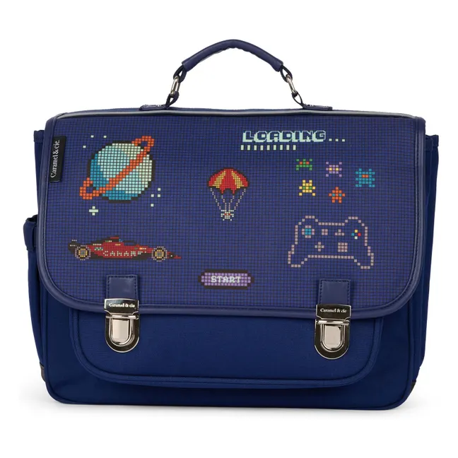 Cartable Pixel Art | Bleu marine