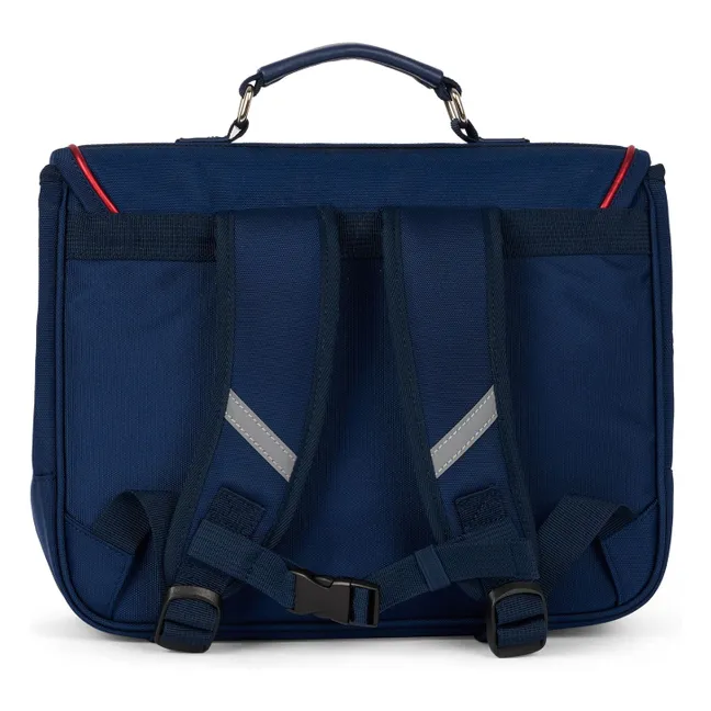 Petit Cartable Velvet Cherries | Bleu marine