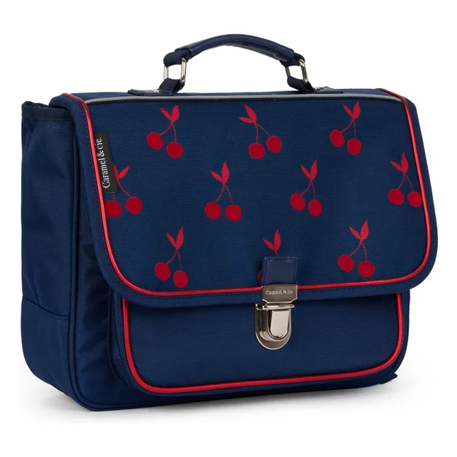 Cartera pequeña Cerezas de terciopelo | Azul Marino