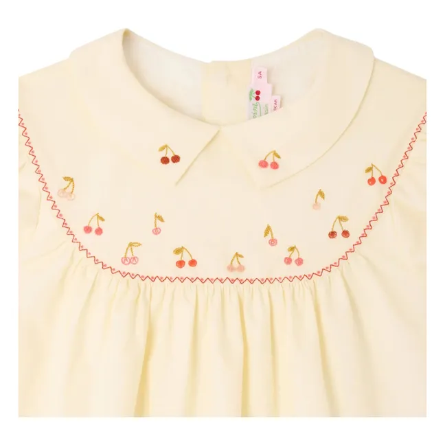 Vestido de algodón orgánico Lacey-Ann | Crudo