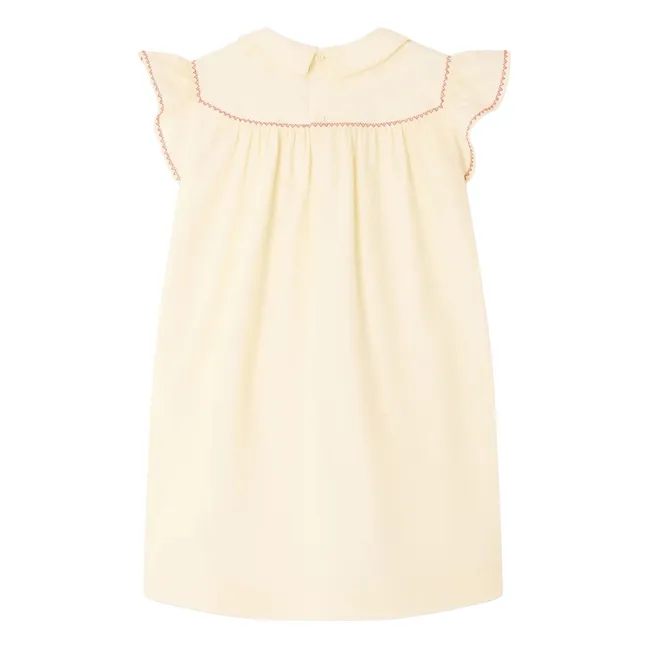 Vestido de algodón orgánico Lacey-Ann | Crudo