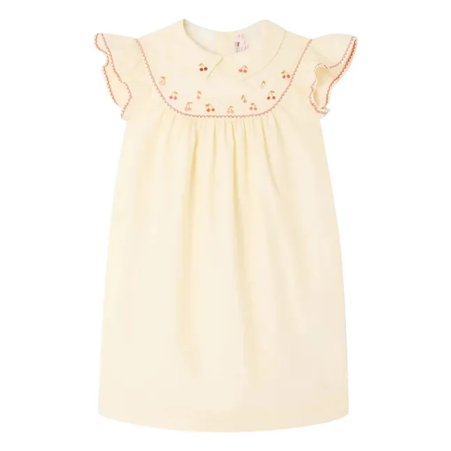 Vestido de algodón orgánico Lacey-Ann | Crudo