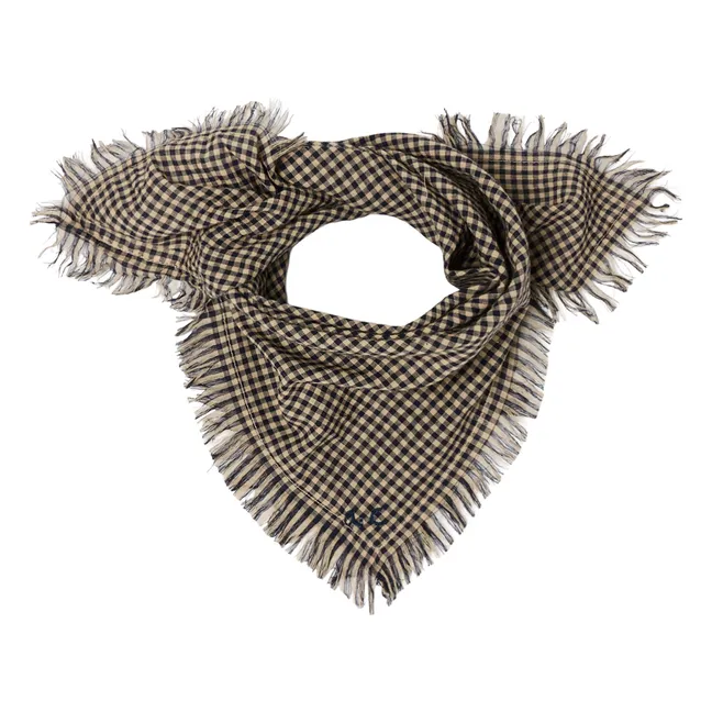 Foulard Fayara Carreaux  | Noir