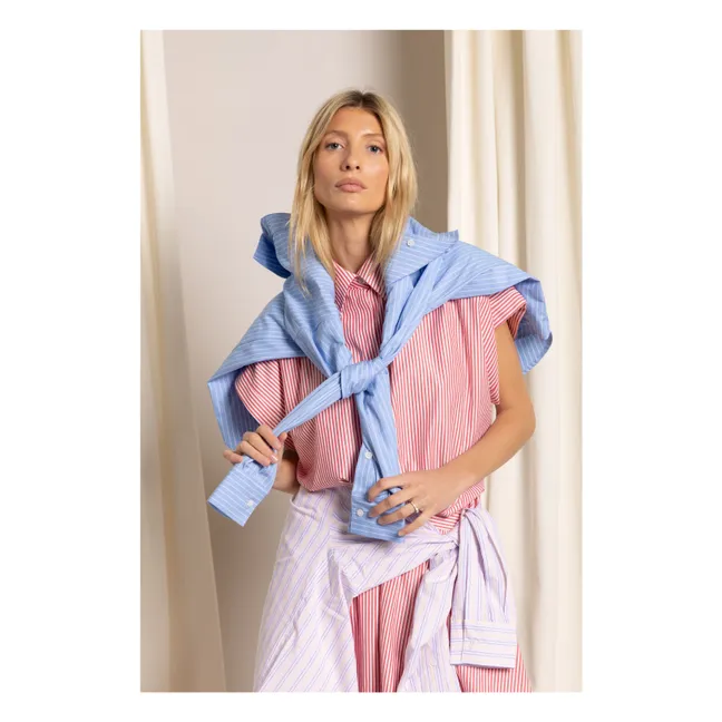 Chemise Kanel Rayée | 	Lilas