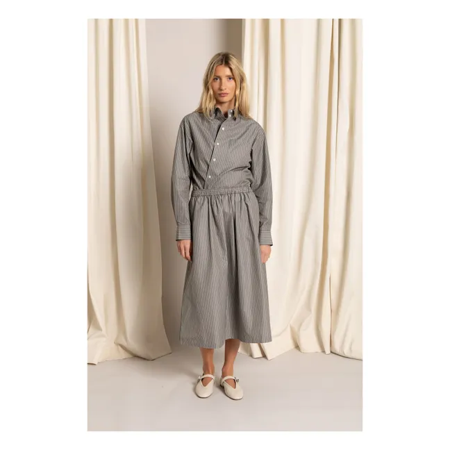 Kanel Striped Shirt | Grey