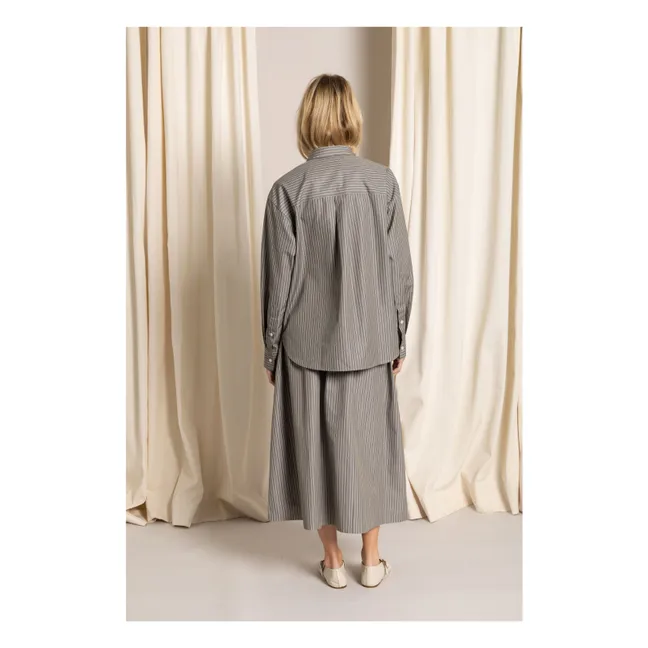 Falda a rayas Bruna | Gris