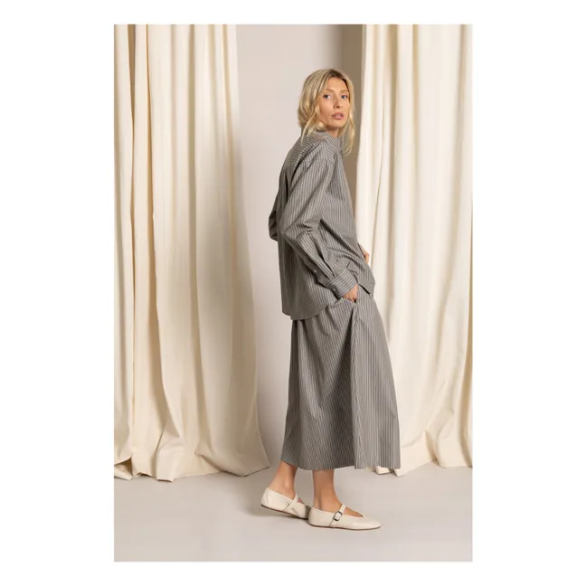 Striped Bruna Skirt | Grey