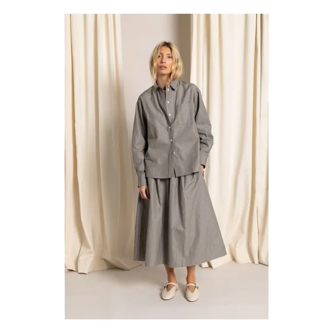 Falda a rayas Bruna | Gris