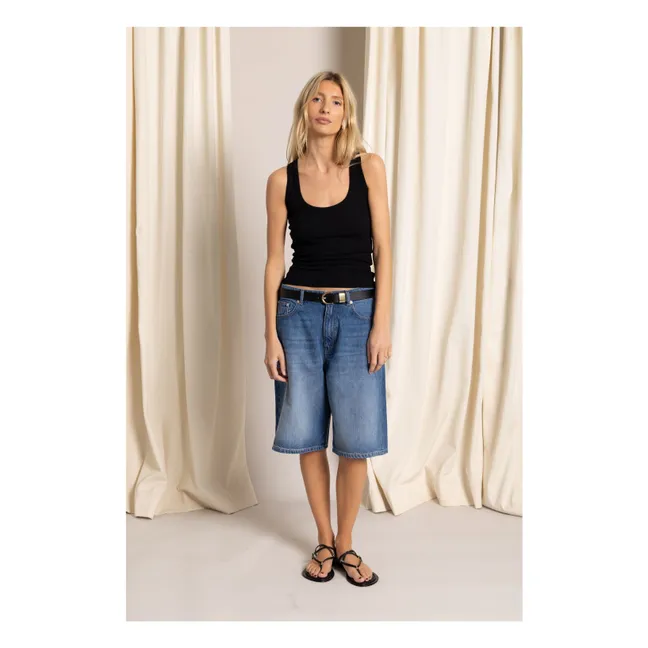 Paola Denim Bermuda Shorts | Denim blue