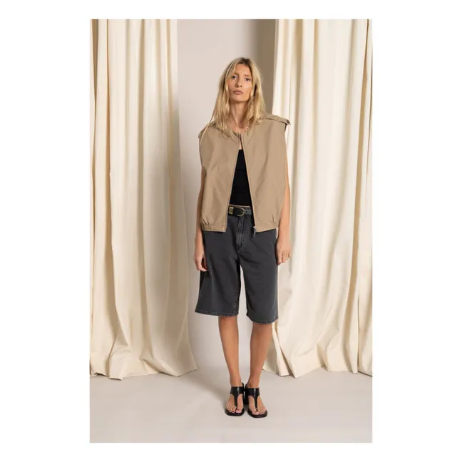 Paola Denim Bermuda Shorts | Denim grey