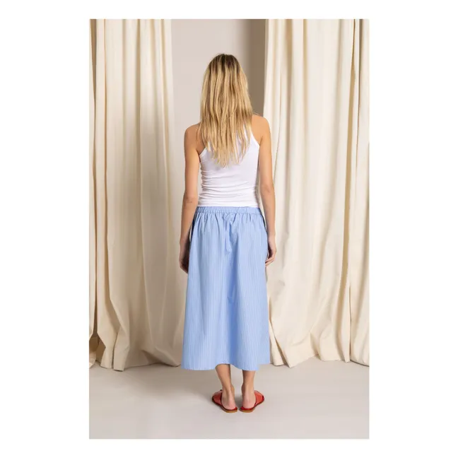 Jupe Bruna Rayée | Bleu ciel