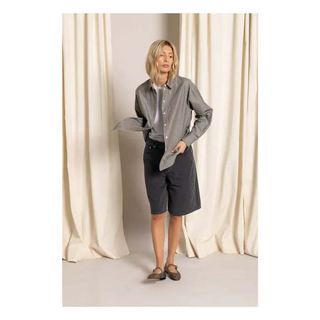 Paola Denim Bermuda Shorts | Denim grey