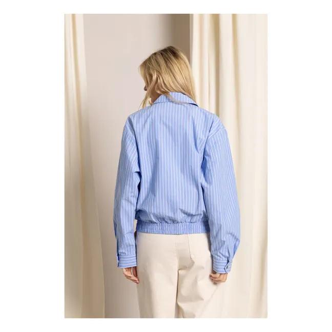 Cleo Striped Jacket | Blue