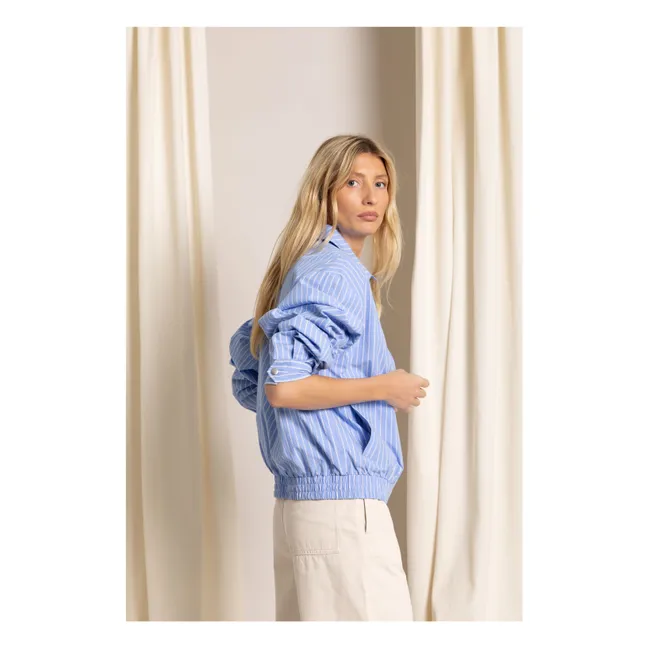 Veste Cleo Rayée | Bleu