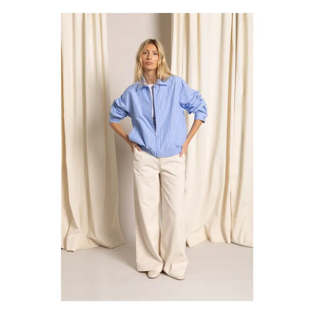 Cleo Striped Jacket | Blue