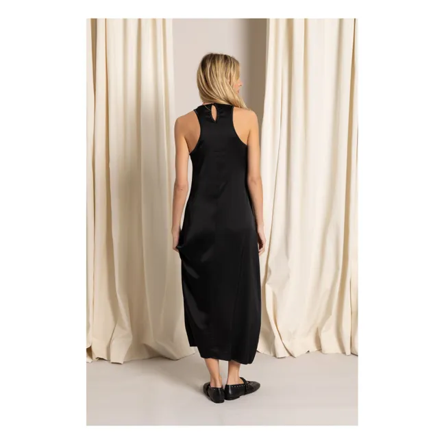 Robe Zelie Satinée | Noir