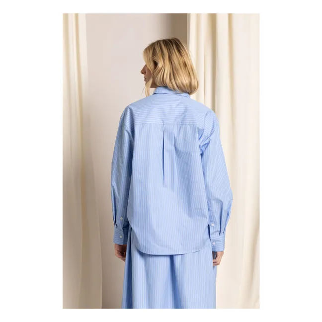 Kanel Striped Shirt | Light blue