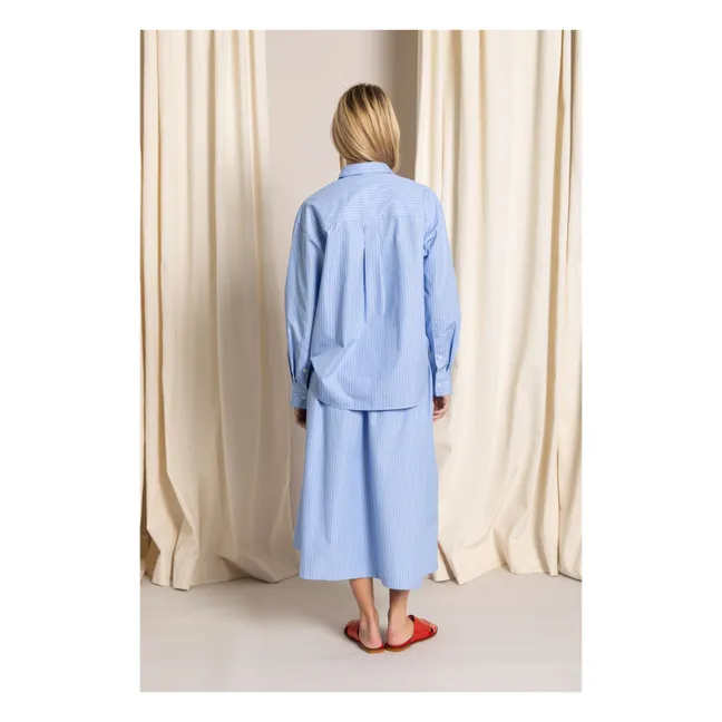 Kanel Striped Shirt | Light blue