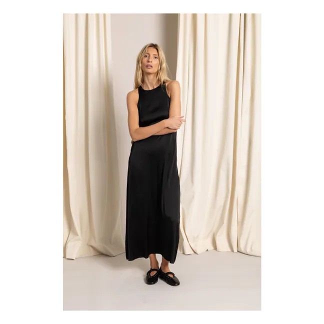 Robe Zelie Satinée | Noir
