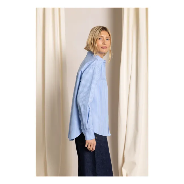 Kanel Striped Shirt | Light blue