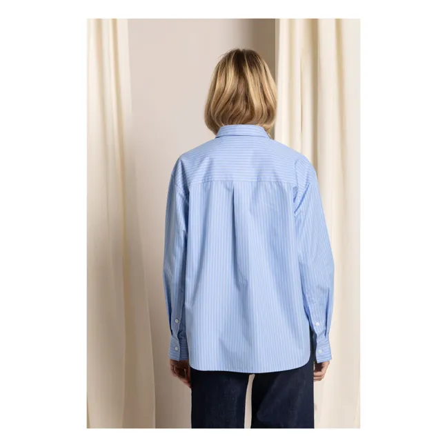 Kanel Striped Shirt | Light blue