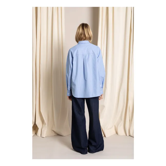 Kanel Striped Shirt | Light blue