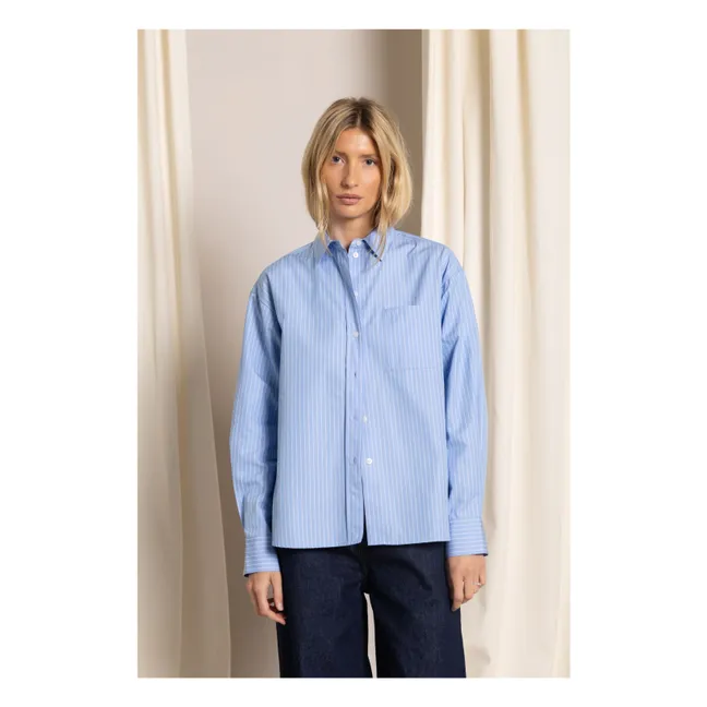 Kanel Striped Shirt | Light blue