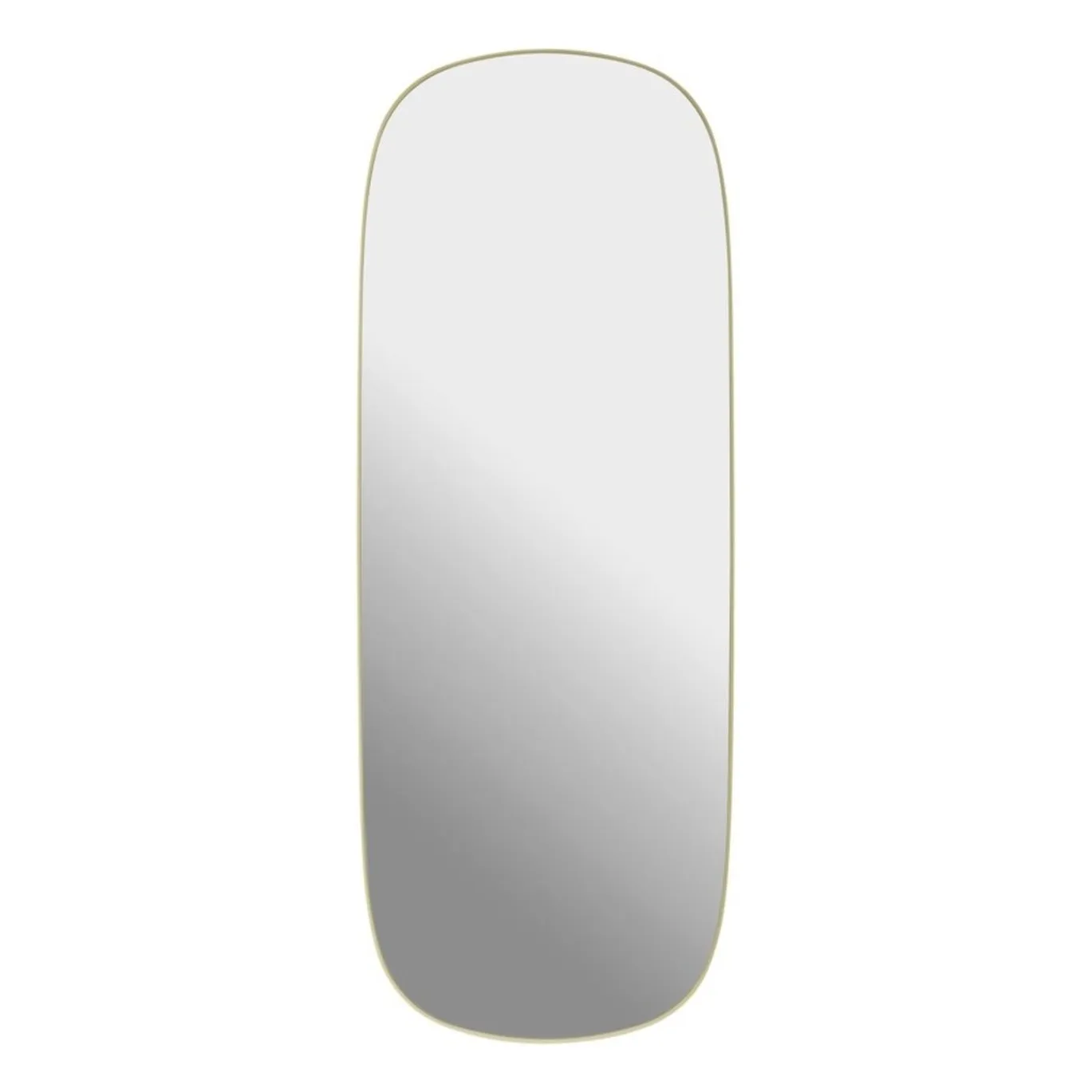 Muuto Pale Yellow Framed Mirror 118X44.5 Cm