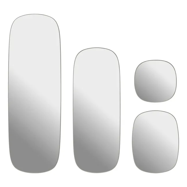 Framed wall mirror 40x40 cm | Light grey