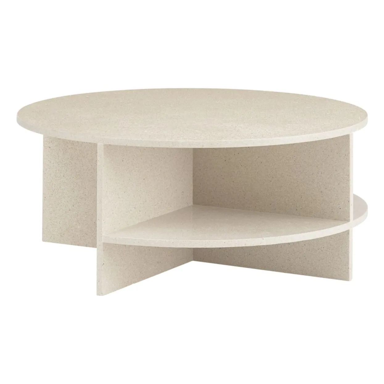 Table basse en terrazzo Halves | Taupe- Image produit n°0