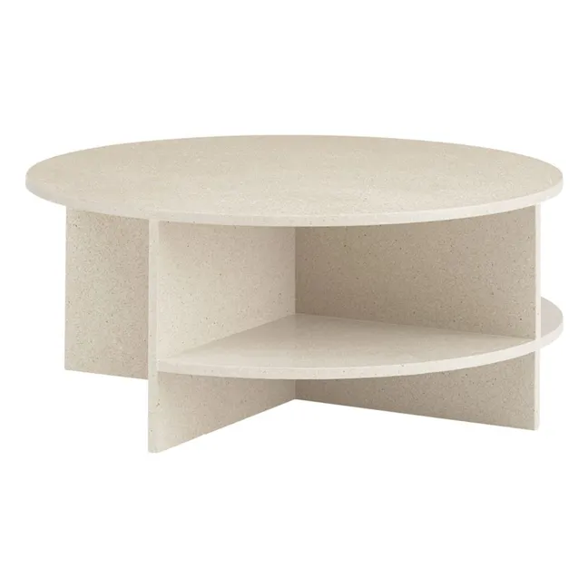 Table basse en terrazzo Halves | Taupe