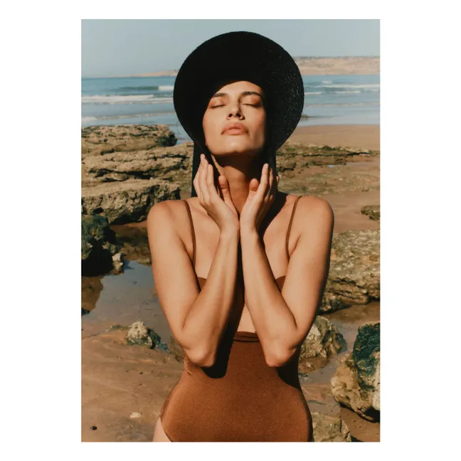 Vanessa Sposi X Laura Brown : Einteiliger Badeanzug Le Balconette | Schokoladenbraun