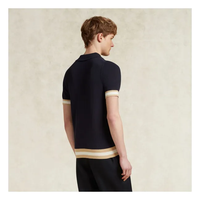Quinn Cotton polo shirt | Navy blue