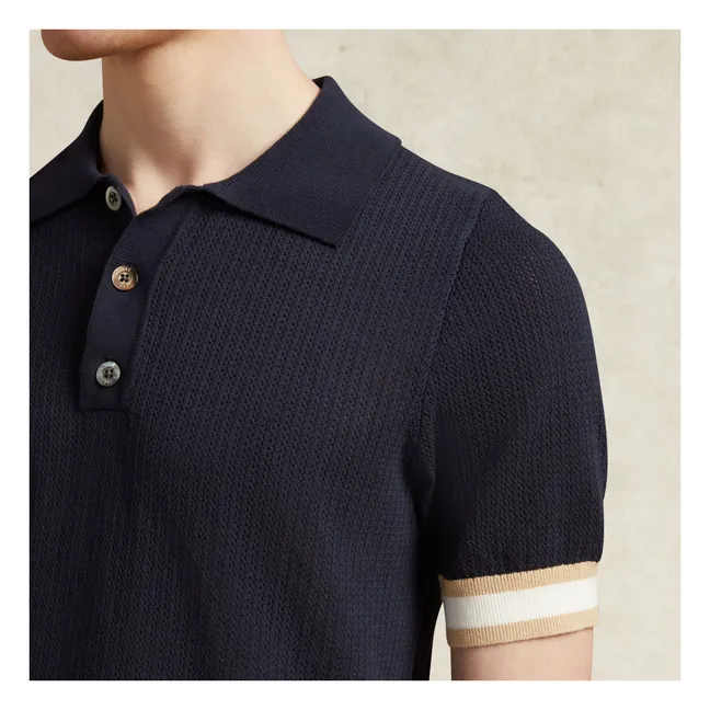 Quinn Cotton polo shirt | Navy blue