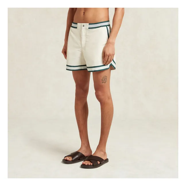 Baller Swim Shorts | White - Ivory