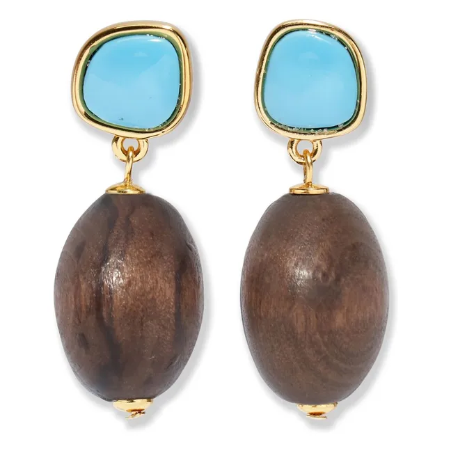 Boucles d'Oreilles Olea | Marron