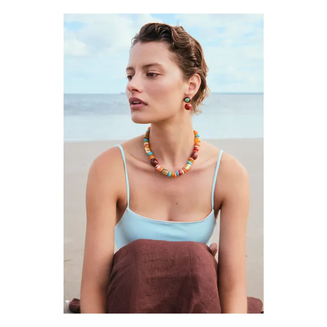 Boucles d'Oreilles Corail Laurel | Rouge