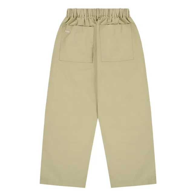 Pantalones anchos con pinzas  | Beige