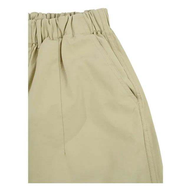 Pantalones anchos con pinzas  | Beige