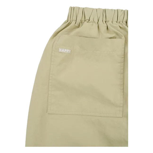 Pantalones anchos con pinzas  | Beige