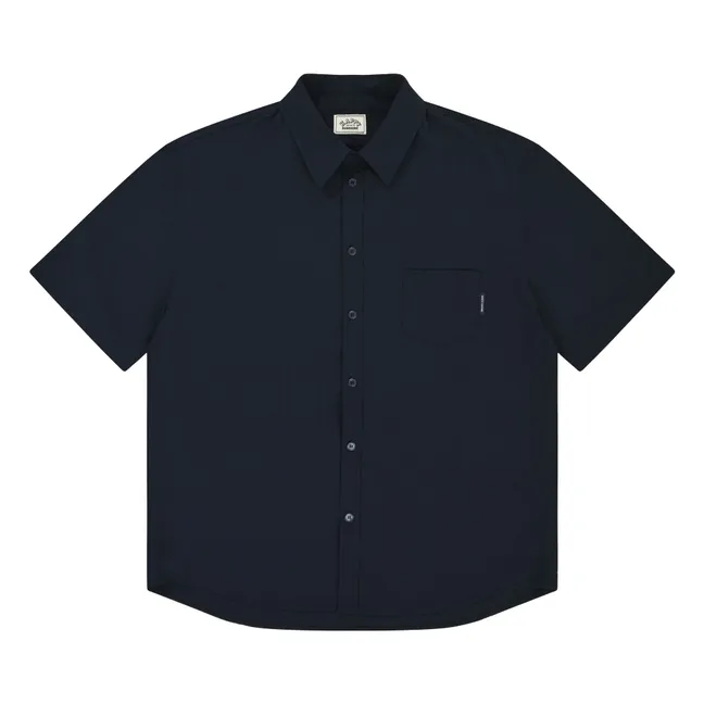 Camisa Seersucker Check | Azul Marino