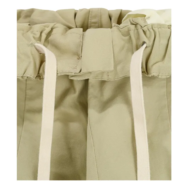 Pantalones anchos con pinzas  | Beige