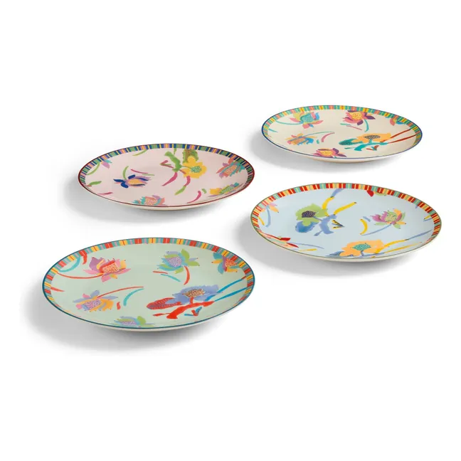 Platos de postre de porcelana japonesa - Lote de 4