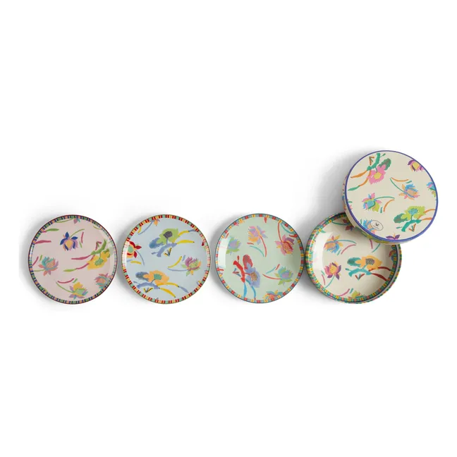 Platos de postre de porcelana japonesa - Lote de 4