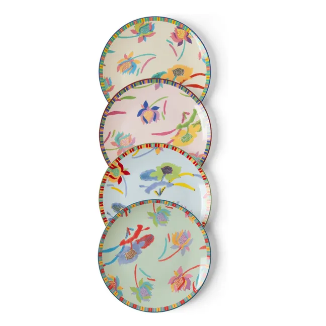 Platos de postre de porcelana japonesa - Lote de 4