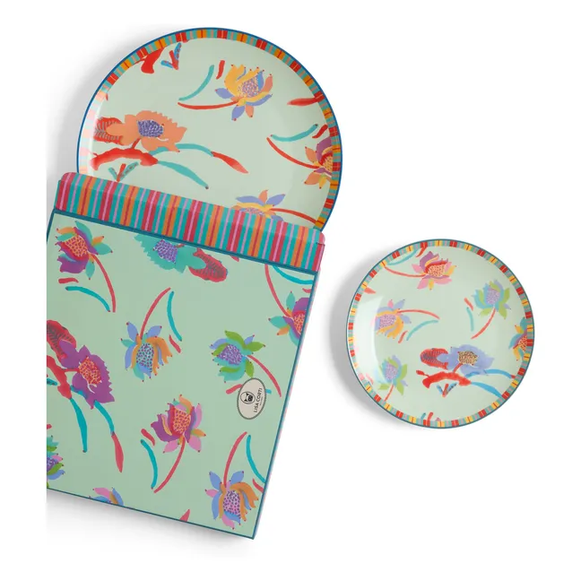 Platos de porcelana japonesa - Lote de 2 | Verde